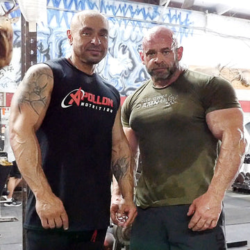 IFBB Pro Branch Warren and Apollon Founder Robert Samborsky Train Arms at Metroflex - Apollon Nutrition