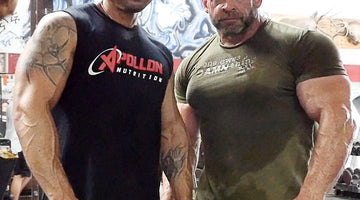 IFBB Pro Branch Warren and Apollon Founder Robert Samborsky Train Arms at Metroflex - Apollon Nutrition