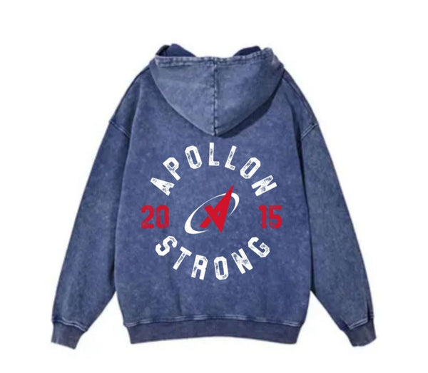 Apollon Strong Acid Wash Distressed Oversized Hoodie - Apollon Nutrition - 