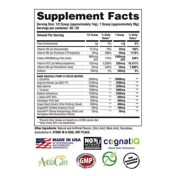 Bare Knuckle - Premium Non - Stimulant Nitrate Infused Pre - Workout Powerhouse - Apollon Nutrition - 