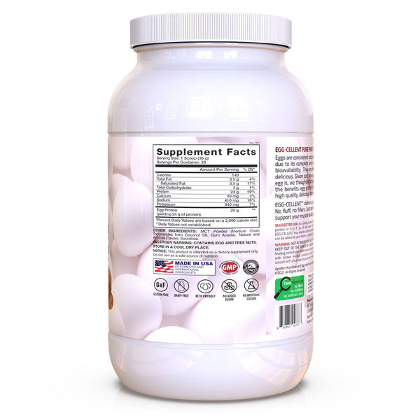 Egg - cellent - Premium Grade Pure Egg Protein Powder - Apollon Nutrition - 850862007880 - 